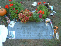 Jack's gravesite on October 4, 2003