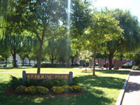 Kerouac Park in Lowell, MA, dedicated in 1988.