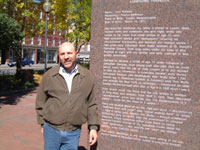 Inscriptions from many of Jack's books are carved into the face of the granite slabs in the park.