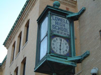 Close up of the clock.