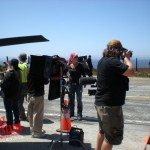 Crew positioning vehicles and actors
