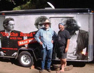 Ferlinghetti with the Beatmobile