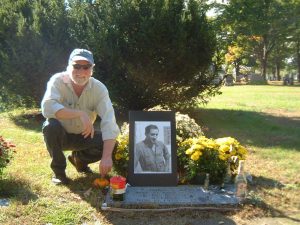 Visiting Jack's grave in Lowell, MA